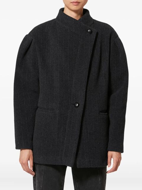 ISABEL MARANT pinstripe button blazer - Grey