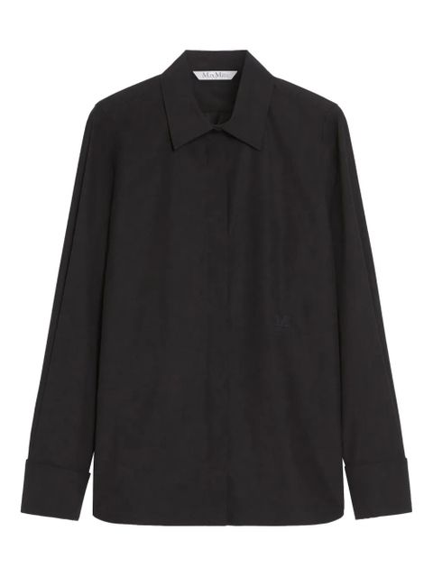 Max Mara classic-collar double-cuff shirt - Black - zdjęcie produktu nr 1