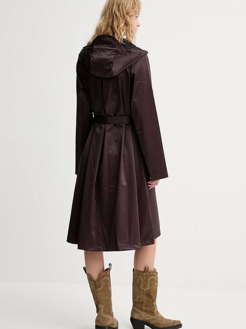 Rains kurtka 12040 A-Line Longer W Jacket kolor fioletowy przejściowa 12040