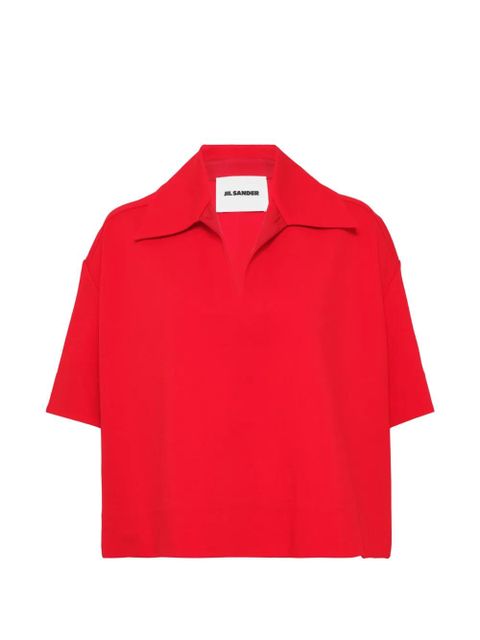 Jil Sander short-sleeved crepe T-shirt - Red - zdjęcie produktu nr 1