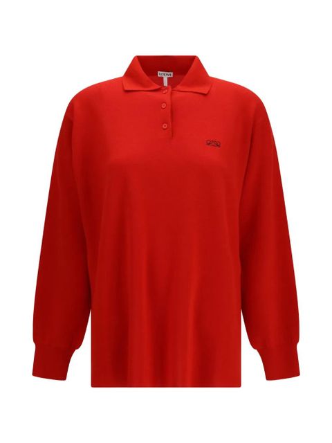 LOEWE logo-embroidered polo sweater - zdjęcie produktu nr 1