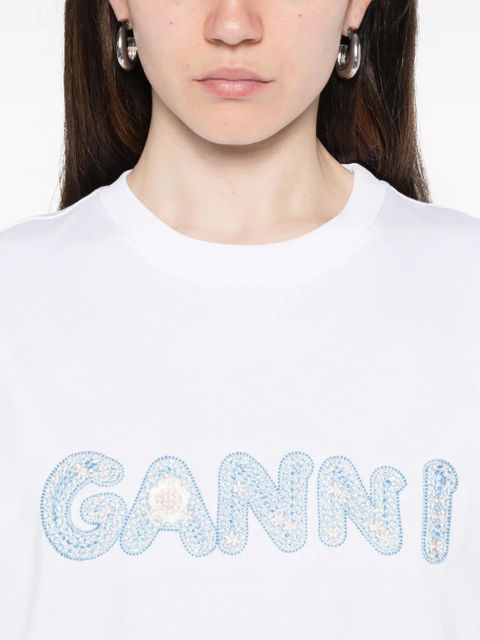 GANNI logo T-shirt - White