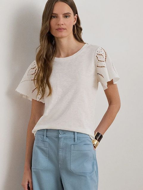 Lauren Ralph Lauren bluzka damska bawełniana - zdjęcie produktu nr 1