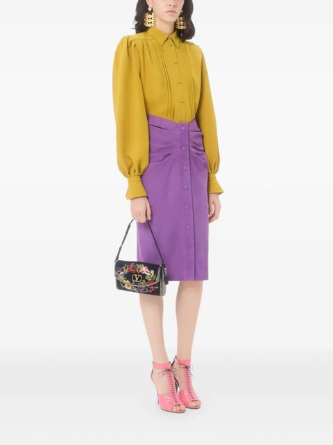 Valentino Garavani DeVain small embroidered shoulder bag - Black - zdjęcie produktu nr 2