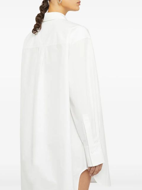 Jil Sander long-sleeve cotton shirt dress - White - zdjęcie produktu nr 2