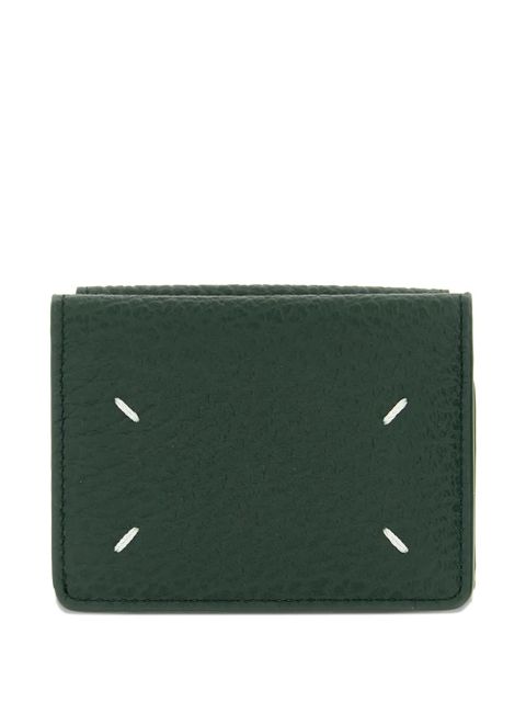 Maison Margiela four-stitches embossed-grain wallet - Green - zdjęcie produktu nr 1