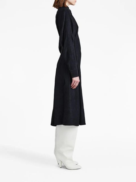 Proenza Schouler Flou crinkled shirtdress - Black