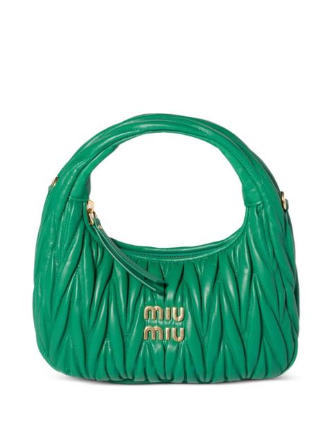 Miu Miu Wander matelassé nappa-leather bag - Green - zdjęcie produktu nr 1