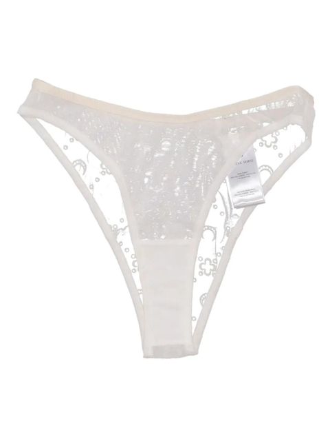 Marine Serre mesh high-cut panties - White - zdjęcie produktu nr 1
