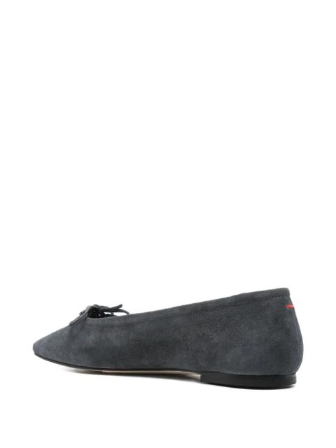 Aeyde bow-detail square-toe flats - Grey