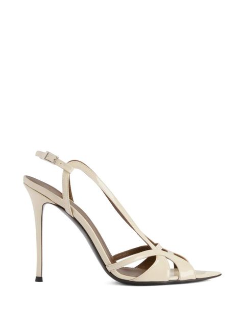 Giuseppe Zanotti Intriigo Zoe geometric-pattern buckle leather sandals - Neutrals - zdjęcie produktu nr 1
