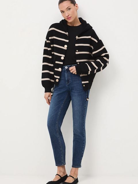 Medicine jeansy damskie kolor granatowy - zdjęcie produktu nr 1