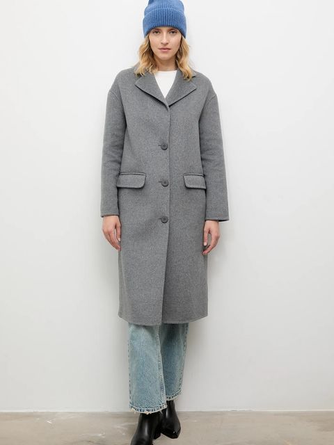 Answear.LAB czapka wełniana kolor fioletowy