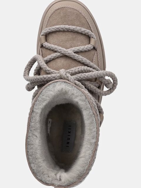 Inuikii śniegowce skórzane CLASSIC kolor szary 3001.003.0022