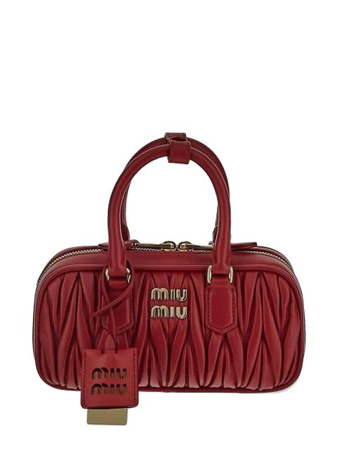 Miu Miu Arcadie matelassé leather bag - Red - zdjęcie produktu nr 1