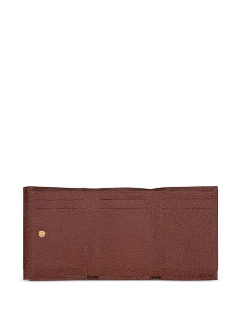 Longchamp Le Foulonné compact wallet - Brown