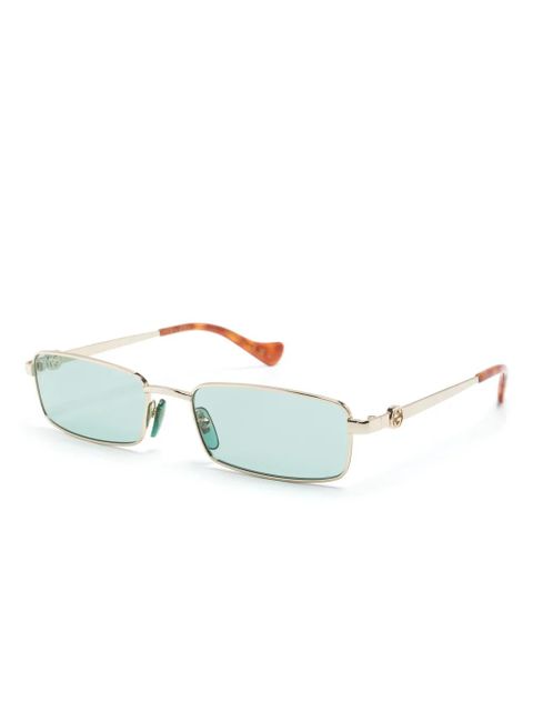 Gucci Eyewear rectangle-frame sunglasses - Green - zdjęcie produktu nr 2