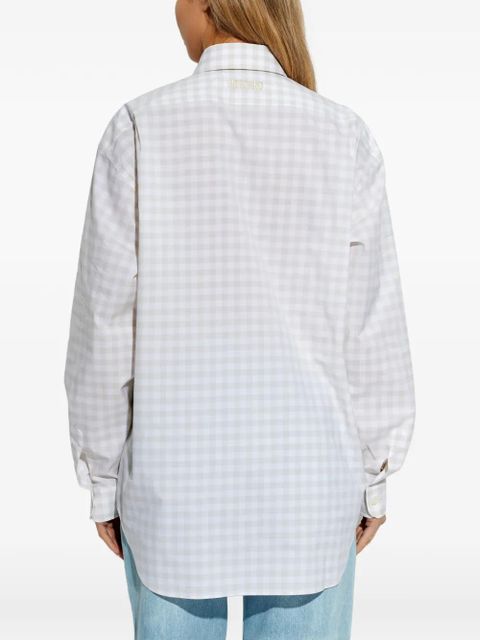 Moschino heart-motif check-pattern shirt - Neutrals