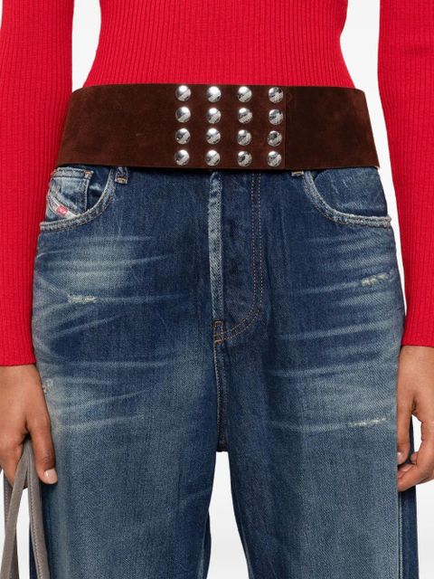 Diesel frayed wide-leg jeans - Blue