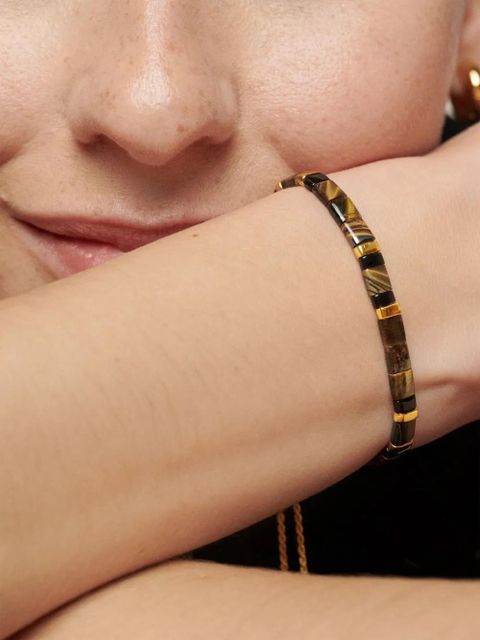 Monica Vinader Delphi gemstone friendship bracelet - Brown