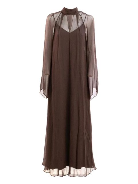 STAUD long-sleeve maxi dress - Brown - zdjęcie produktu nr 1