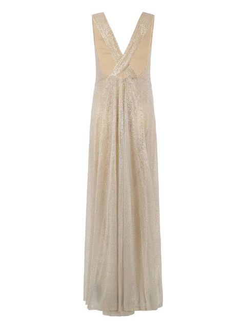Valentino Garavani v-neck sleeveless maxi dress - Neutrals - zdjęcie produktu nr 2