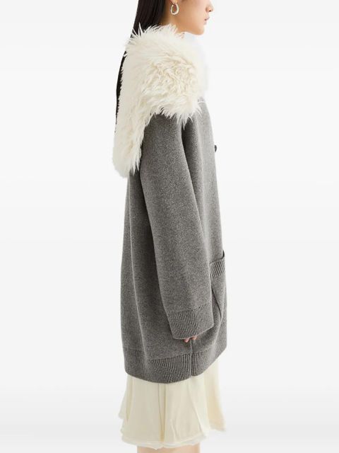 Jil Sander V-neck cardi-coat - Grey - zdjęcie produktu nr 2