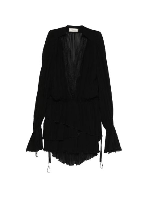 Blumarine lace-trim mini dress - Black - zdjęcie produktu nr 1