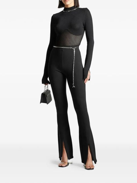 Manière De Voir split-hem chain leggings - Black - zdjęcie produktu nr 2
