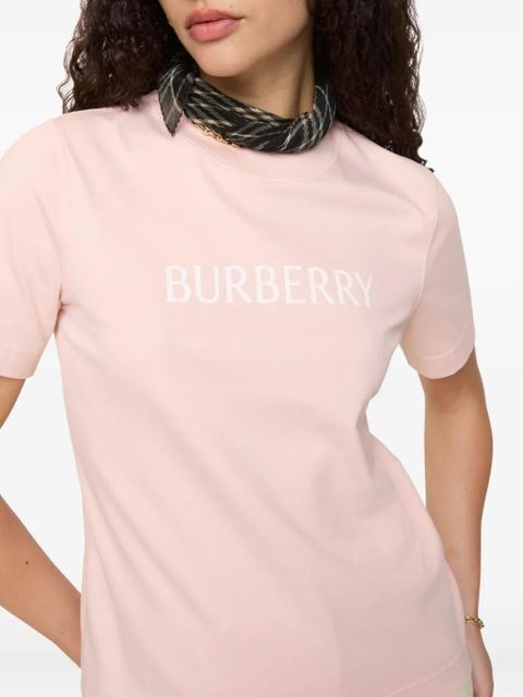 Burberry logo-print cotton T-shirt - Pink