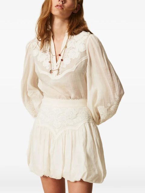 TWINSET embroidered blouse - Neutrals - zdjęcie produktu nr 2