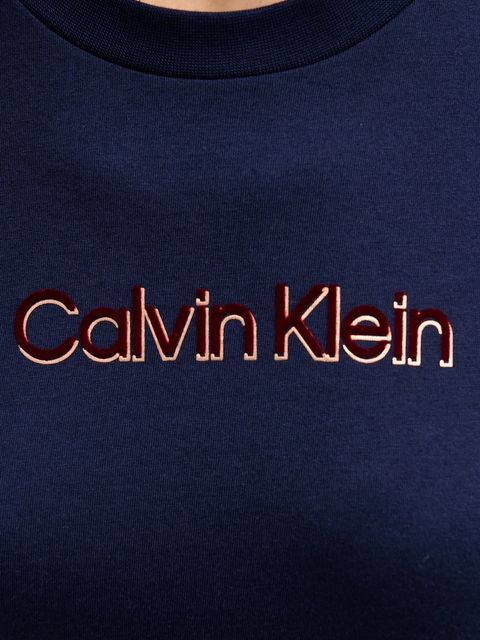 Calvin Klein Jeans t-shirt bawełniany damski kolor granatowy LV047E821G