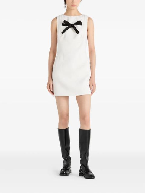 Prada bow-detail sleeveless dress - White - zdjęcie produktu nr 2