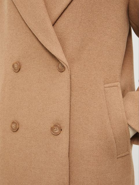 Medicine płaszcz z domieszką wełny damski kolor beżowy - zdjęcie produktu nr 2