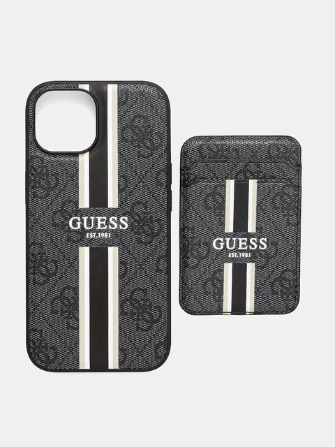 Guess etui na telefon iPhone 15 kolor czarny GUBPHCP15SP4RPSK - zdjęcie produktu nr 1