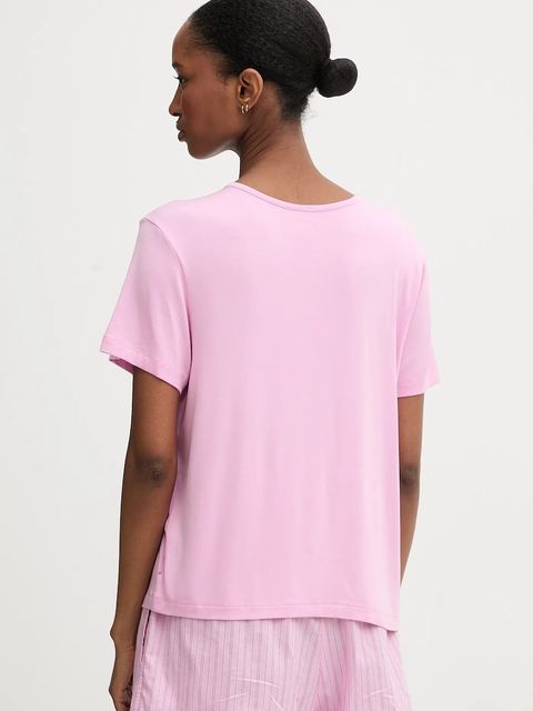 Calvin Klein Underwear t-shirt piżamowy kolor różowy LV00QS7435
