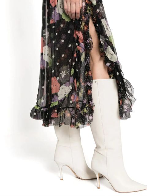 ETRO floral-print ruffled midi skirt - Black