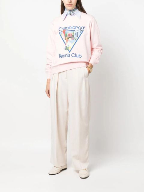 Casablanca Tennis Club print sweatshirt - Pink - zdjęcie produktu nr 2
