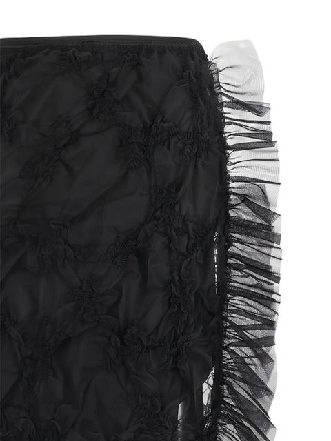 Blumarine ruffled tulle skirt - Black