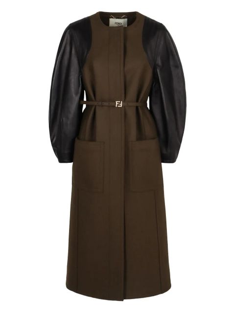 FENDI round-neck coat - Brown - zdjęcie produktu nr 1