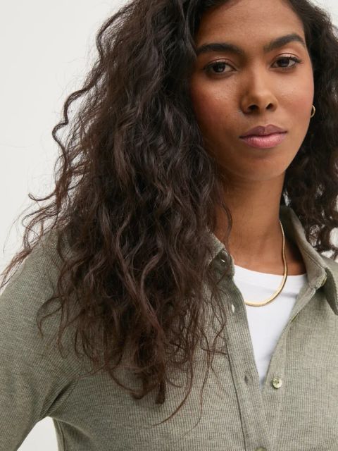 Pedro del Hierro koszula damska kolor szary regular z kołnierzykiem klasycznym 8628738