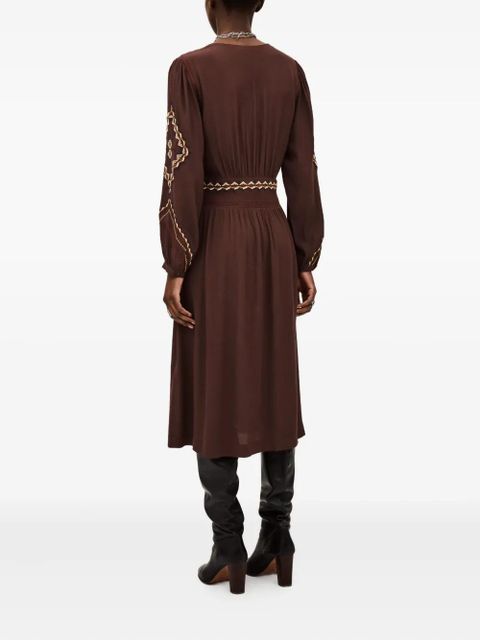 Ba&Sh Tany embroidered dress - Brown