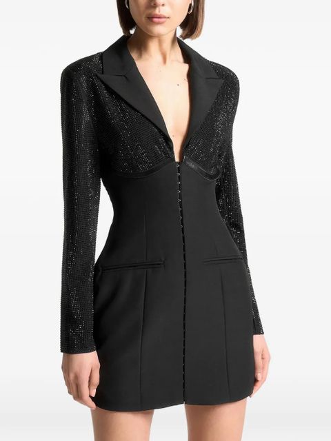 Manière De Voir rhinestone-corset blazer mini dress - Black - zdjęcie produktu nr 1
