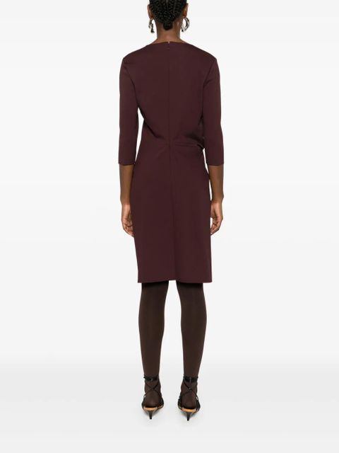 Lanvin twist-detail midi dress - Red