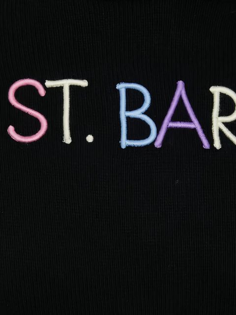 MC2 Saint Barth logo-embroidered hoodie - Black
