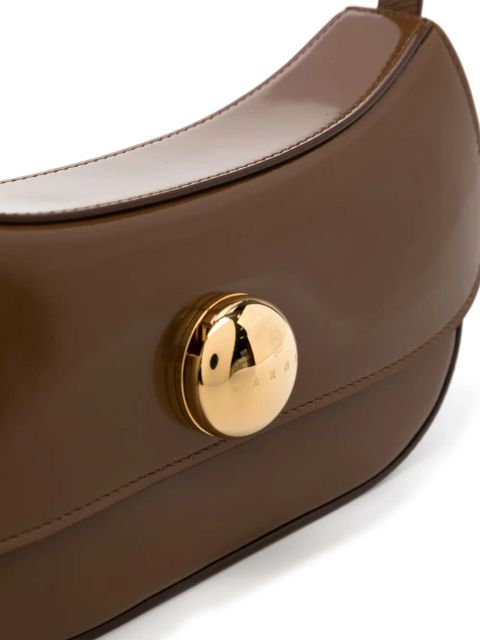 Marni leather clutch bag - Brown