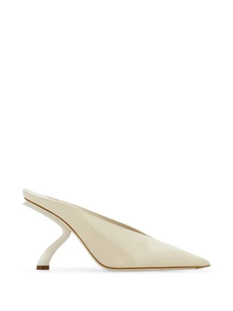 Ferragamo S-shaped heeled mules - Neutrals - zdjęcie produktu nr 1