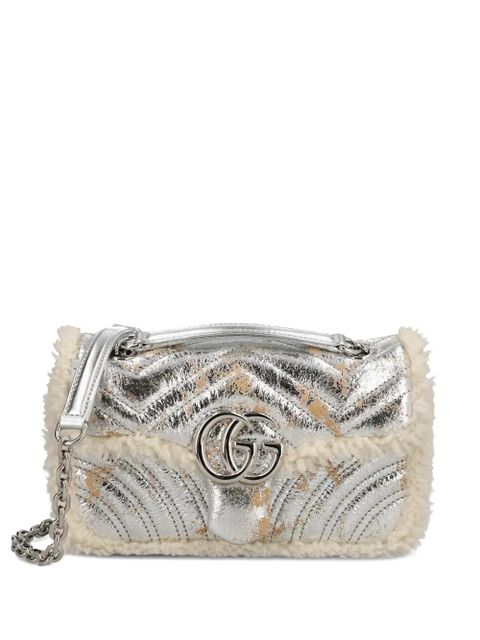 Gucci small GG Marmont shoulder bag - Silver - zdjęcie produktu nr 1