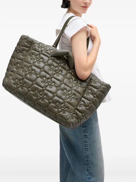 GANNI logo-quilted tote bag - Green - zdjęcie produktu nr 2