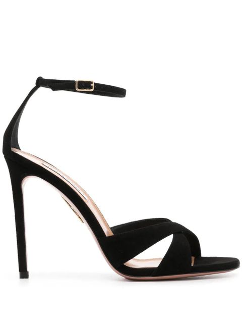 Aquazzura Divine 105mm suede sandals - Black - zdjęcie produktu nr 1